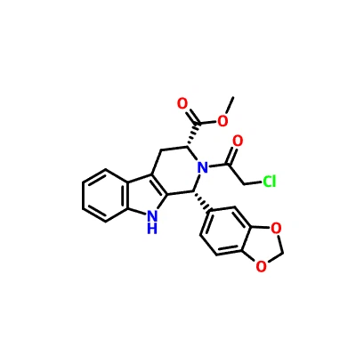 CAS 171489-59-1|(1R,3R)-METIL-1,2,3,4-TETRAHIDRO-2-HLORACETIL-1-(3,4-METILENDIOKSIFENIL)-9H -PIRIDO[3,{15}B]INDOLE-3-KARBOKSILAT