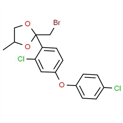 CAS:873012-43-2|2-(Bromometil)-2-(2-hloro-4-(4-hlorofenoksi)fenil)-4-metil-1, {{8 }}dioksolan
