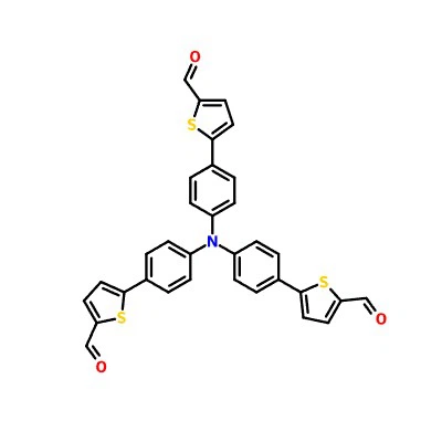 CAS:883236-47-3|5,5',5''-(Nitrilotris(benzen-4,1-diil))tris(tiofen-2-karbaldehid)