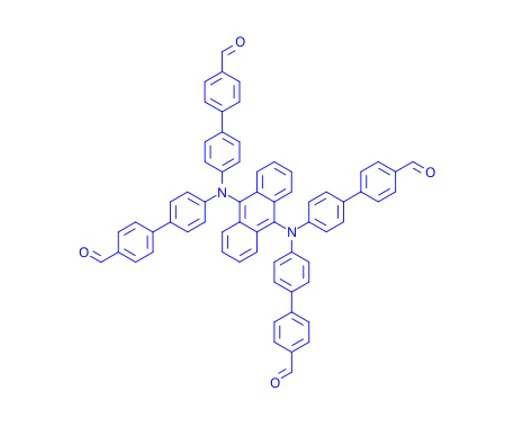 CAS: 2962812- 24 - 2|N9, N9, N10, N10 - Tetrakis (4'-Carbaldehide- [1,1'-biphenil] -4-yl) antracenski-9,10-diameričar