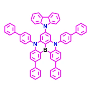 CAS:1878102-32-9丨5H,9H-[1,4]Benzazaborino[2,3,4-kl]fenazaborin, 5,9-bis([1,1′-bifenil]-4-il)-7-(9H-karbazol-9-il)-2,12-difenil- CAS-no-1878102-32-9